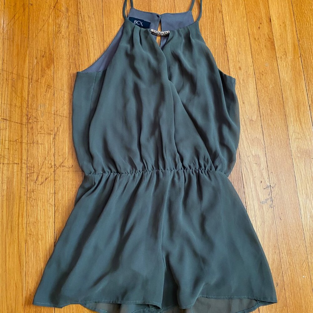 BCX Olive Green Romper - Picture 1 of 3